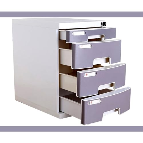 Tyewomiy Schubladenbox Im A4-Format Mit Schubladen, Abschließbarer Kleiner Aktenschrank, Büroschränke(GY,Type:3613 29.5x39.4x43cm) von Tyewomiy