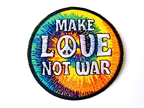 TH Make Love Not War Peace Symbol Biker Rider Motorrad Logo Applikation bestickt zum Aufnähen oder Aufbügeln für Rucksäcke, Jeans, Jacken, Kleidung usw. von Tyga_Thai