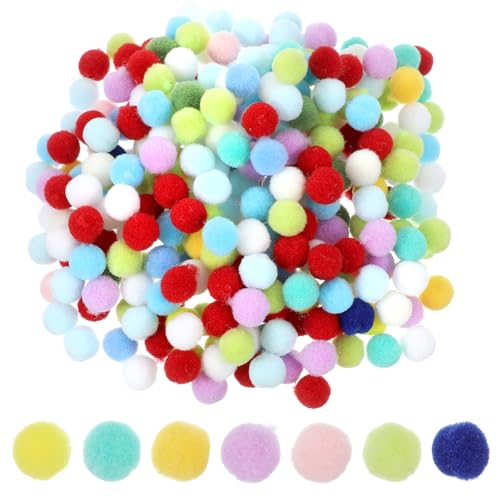 Tyqour 300 Stück Bunte Pompons zum Basteln, Filzkugeln Bunt Klein, Mini Pompons Bunt 10mm Pompoms zum Basteln für Kinder, Filzkugeln zum Basteln für Ostern DIY Kreativen Handwerk Dekorationen von Tyqour