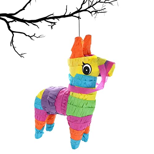 Tytlyworth Regenbogen-Esel-Piñata, Lustige Exquisite Esel-Piñata für Kinder, Wunderschön dekorierte Esel-Piñata für Kindergeburtstagsfeiern, Kinderkarneval und ähnliche Veranstaltungen von Tytlyworth