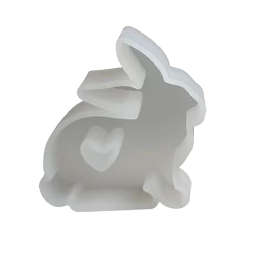 Silikonform Gießform Groß Silikonformen 3D Osterhase Silikonform Hasenform Ostern DIY Hasenform für Ostern Ostergeschenke (White, One Size) von Tyuffghet