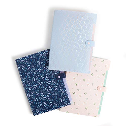 U Brands Fashion Expanding File Folder, Poly 5-Pocket Folder, Elevated Patterns, 3 Pack (3450U01-12) von U Brands