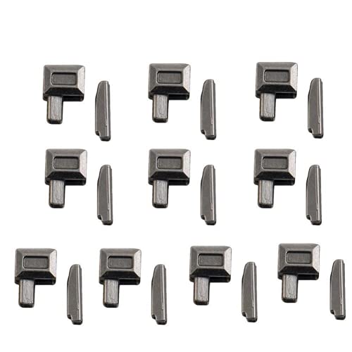 Generic BYWG 10 Sets Legierung Reparatur Stopper Open End StopperNähen Reißverschluss BekleidungszubehörDauerhaft Nützlich Nettes Praktisches Design und langl, schwarz von Generic