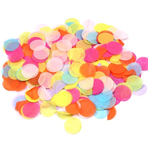 Rundes Seidenpapier-Konfetti, 1000 Stück, Papier, Tischkonfetti, Punkte für Hochzeit, Party, Babyparty und Ballondekorationen, 2,5 cm, Rosa, Weiß, Gold, hervorragende Qualität und kreativ von U-K