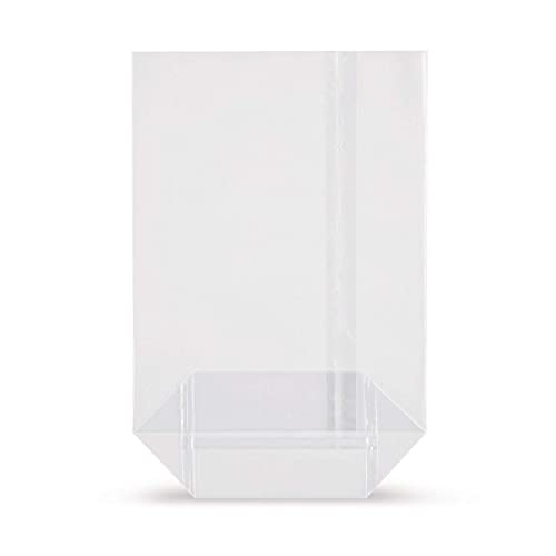 U-K Kreuzbodenbeutel 30Mµ I 75 X 130 I 50 Stück I Bodenbeutel Transparent I Transparenter Beutel I Keksbeutel I Keksbeutel I Geschenkbeutel Transparent I ZellophanbeutelNützlich und praktisch von U-K