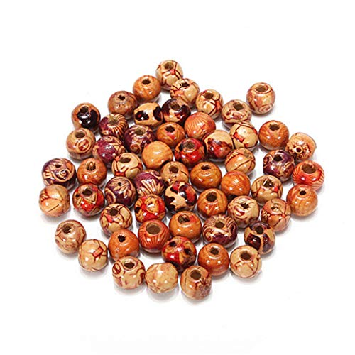 100 Stück Holzperlen Kugelperlen Abstandshalter Perlen DIY Handwerk Schmuck 2, Einheitsgröße kostengünstig und langlebig von U-M