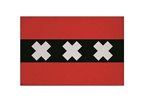 U24 Aufnäher Amsterdam Fahne Flagge Aufbügler Patch 9 x 6 cm von U24