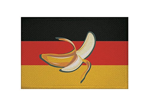 U24 Aufnäher Bananenrepublik Deutschland Fahne Flagge Aufbügler Patch 9 x 6 cm von U24