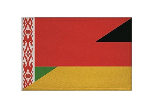 U24 Aufnäher Belarus-Deutschland Fahne Flagge Aufbügler Patch 9 x 6 cm von U24