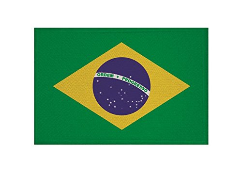 U24 Aufnäher Brasilien Fahne Flagge Aufbügler Patch 9 x 6 cm von U24