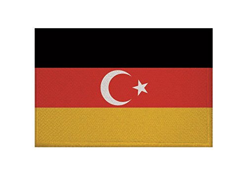 U24 Aufnäher Deutsch Türken Deutschtürken Fahne Flagge Aufbügler Patch 9 x 6 cm von U24