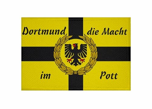 U24 Aufnäher Dortmund Die Macht im Pott Fahne Flagge Aufbügler Patch 9 x 6 cm von U24