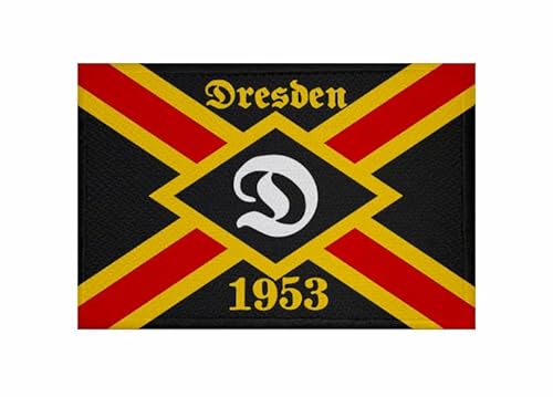 U24 Aufnäher Dresden 1953 Fahne Flagge Aufbügler Patch 9 x 6 cm von U24