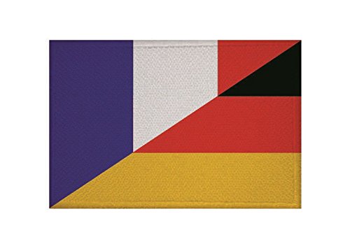 U24 Aufnäher Frankreich-Deutschland Fahne Flagge Aufbügler Patch 9 x 6 cm von U24