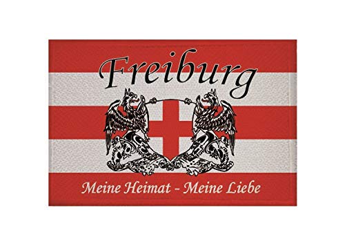 U24 Aufnäher Freiburg meine Heimat meine Liebe Fahne Flagge Aufbügler Patch 9 x 6 cm Aufnäher von U24