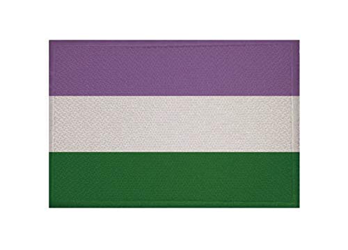 U24 Aufnäher Genderqueer Pride Fahne Flagge Aufbügler Patch 9 x 6 cm von U24