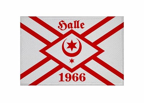 U24 Aufnäher Halle 1966 Fahne Flagge Aufbügler Patch 9 x 6 cm von U24