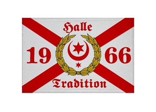 U24 Aufnäher Halle Tradition 1966 Fahne Flagge Aufbügler Patch 9 x 6 cm von U24