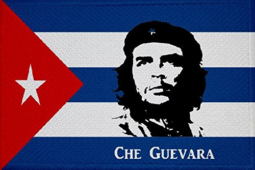 U24 Aufnäher Kuba mit Che Guevara Fahne Flagge Aufbügler Patch 9 x 6 cm von U24