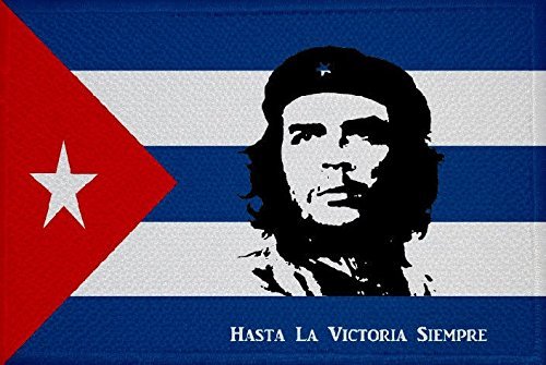 U24 Aufnäher Kuba mit Che Guevara Hasta Peace 16 Fahne Flagge Aufbügler Patch 9 x 6 cm von U24