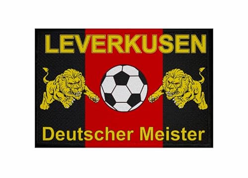 U24 Aufnäher Leverkusen Deutscher Meister Fahne Flagge Aufbügler Patch 9 x 6 cm von U24