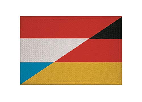 U24 Aufnäher Luxemburg-Deutschland Fahne Flagge Aufbügler Patch 9 x 6 cm von U24