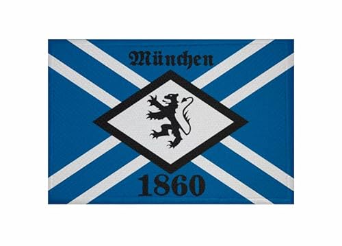 U24 Aufnäher München 1860 Fahne Flagge Aufbügler Patch 9 x 6 cm von U24