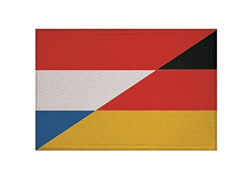 U24 Aufnäher Niederlande-Deutschland Fahne Flagge Aufbügler Patch 9 x 6 cm von U24