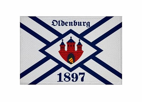 U24 Aufnäher Oldenburg 1897 Fahne Flagge Aufbügler Patch 9 x 6 cm von U24