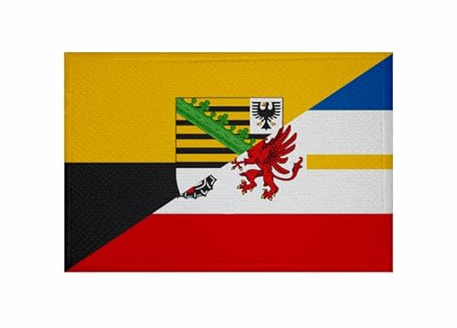 U24 Aufnäher Sachsen-Anhalt-Mecklenburg-Vorpommern Fahne Flagge Aufbügler Patch 9 x 6 cm von U24