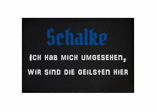 U24 Aufnäher Schalke die geilsten Fahne Flagge Aufbügler Patch 9 x 6 cm von U24