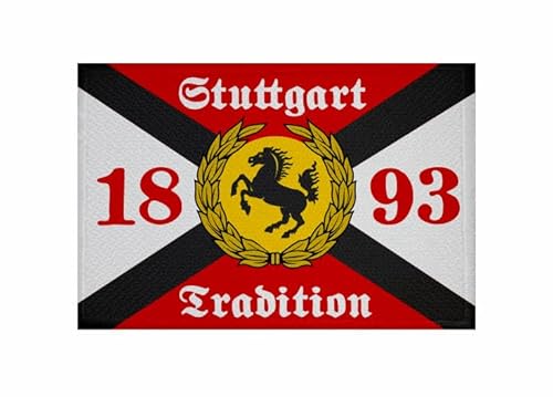 U24 Aufnäher Stuttgart Tradition 1893 Fahne Flagge Aufbügler Patch 9 x 6 cm von U24