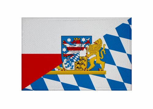 U24 Aufnäher Thüringen-Bayern Fahne Flagge Aufbügler Patch 9 x 6 cm von U24