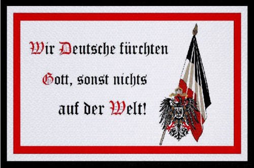 U24 Aufnäher Wir Deutsche fürchten nur Gott Fahne Flagge Aufbügler Patch 9 x 6 cm von U24