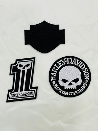 Harley Classic Logo zum Aufnähen oder Aufbügeln, 10,2 cm, Schwarz von UAII GROUP