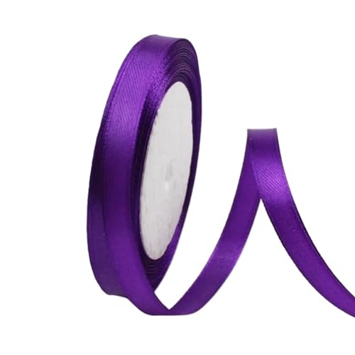 Geschenkband 25 Yards Satinbänder for Hochzeit Geburtstagsparty Geschenkverpackung Weihnachten Halloween Festival DIY Handwerk Band(Dark purple,15mm) von UALXPAO