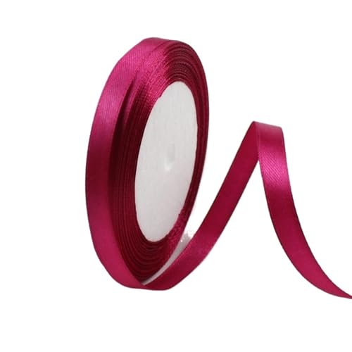 Geschenkband 25 Yards Satinbänder for Hochzeit Geburtstagsparty Geschenkverpackung Weihnachten Halloween Festival DIY Handwerk Band(Deep Rose Red,40mm) von UALXPAO