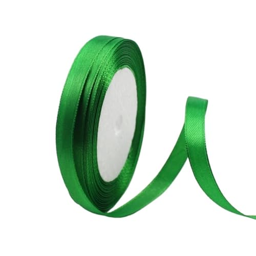 Geschenkband 25 Yards Satinbänder for Hochzeit Geburtstagsparty Geschenkverpackung Weihnachten Halloween Festival DIY Handwerk Band(Green,10mm) von UALXPAO