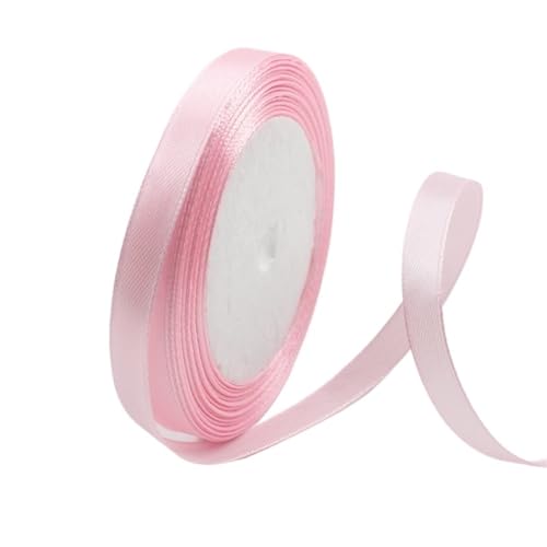 Geschenkband 25 Yards Satinbänder for Hochzeit Geburtstagsparty Geschenkverpackung Weihnachten Halloween Festival DIY Handwerk Band(Light pink,10mm) von UALXPAO