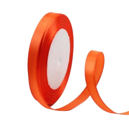 Geschenkband 25 Yards Satinbänder for Hochzeit Geburtstagsparty Geschenkverpackung Weihnachten Halloween Festival DIY Handwerk Band(Orange,15mm) von UALXPAO