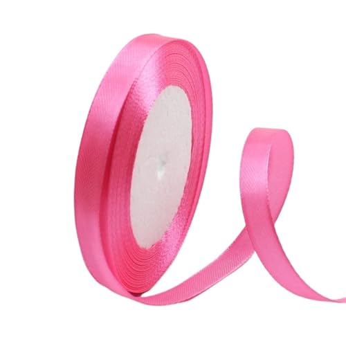 Geschenkband 25 Yards Satinbänder for Hochzeit Geburtstagsparty Geschenkverpackung Weihnachten Halloween Festival DIY Handwerk Band(Pink2,10mm) von UALXPAO