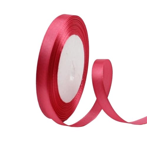 Geschenkband 25 Yards Satinbänder for Hochzeit Geburtstagsparty Geschenkverpackung Weihnachten Halloween Festival DIY Handwerk Band(Watermelon red,10mm) von UALXPAO