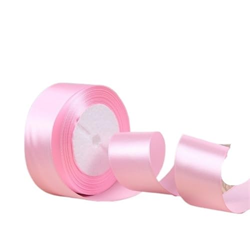 Satinband BäNder 22meter/Rolle Seide Satin Bänder for Handwerk Bogen Handgemachte DIY Geschenk Wrap Party Hochzeit Dekorative(Light pink,20mm) von UALXPAO