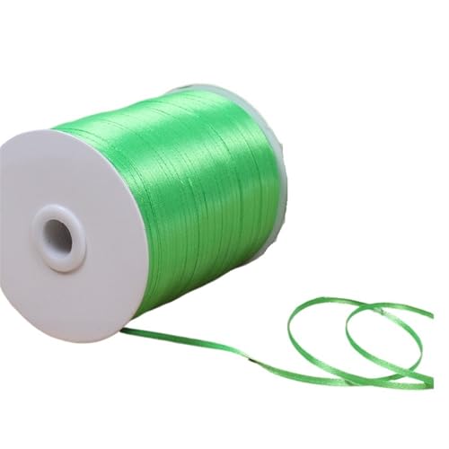 Satinband BäNder 3 mm (10 Meter/Set) mehrfarbiges Satinband for Kunsthandwerk und Nähen, Weihnachts-, Hochzeits- und Party-Dekoration, Geschenkpapier, DIY-Material.(Green1) von UALXPAO