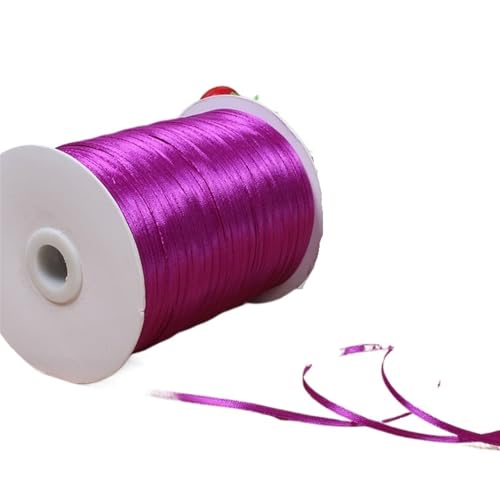 Satinband BäNder 3 mm (10 Meter/Set) mehrfarbiges Satinband for Kunsthandwerk und Nähen, Weihnachts-, Hochzeits- und Party-Dekoration, Geschenkpapier, DIY-Material.(Purple red) von UALXPAO
