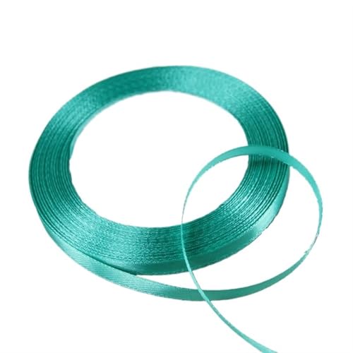 Satinband BäNder 6mm Seidensatinbänder 22Meter/Rolle Hochzeitsstuhldekoration DIY Bastelbedarf Bänder(Blue Green,25mm Width) von UALXPAO