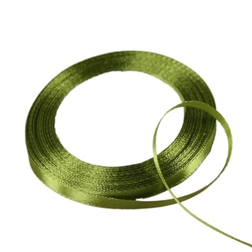 Satinband BäNder 6mm Seidensatinbänder 22Meter/Rolle Hochzeitsstuhldekoration DIY Bastelbedarf Bänder(Green1,20mm Width) von UALXPAO