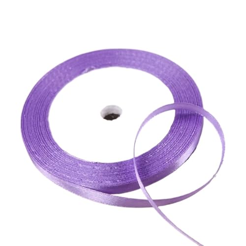 Satinband BäNder 6mm Seidensatinbänder 22Meter/Rolle Hochzeitsstuhldekoration DIY Bastelbedarf Bänder(PURPLE,10mm Width) von UALXPAO