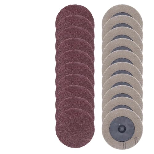 UALXPAO 25 Stücke 50mm/25mm Schleifscheibe for Polierscheibe Platte 1 2 Zoll Schleifpapierscheibe Schleifrad 24 36 60 80 100 120 320 Körnung Schleifscheiben(25pc 120Grit,1inch) von UALXPAO