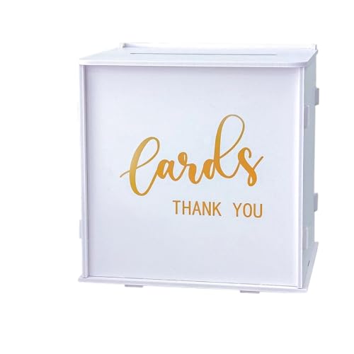 UALXPAO Kartenbox Hochzeit Hochzeitskartenbox, PVC-Schriftart – Weiß, geeignet for Hochzeiten, Veranstaltungen, Reihen von Dekorationen, Geldaufbewahrung von UALXPAO